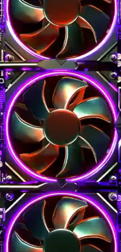 Vibrant RGB PC fans with neon glow
