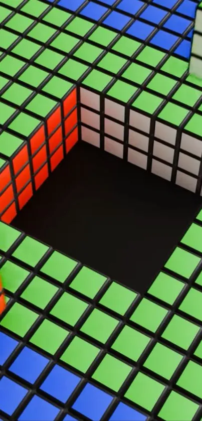 Vibrant Rubik's Cube blocks in bold colors.