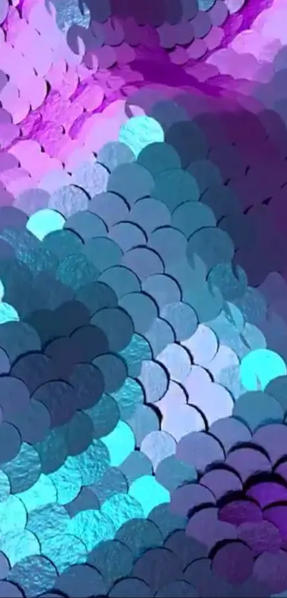 Vibrant abstract scales pattern in purples and blues.