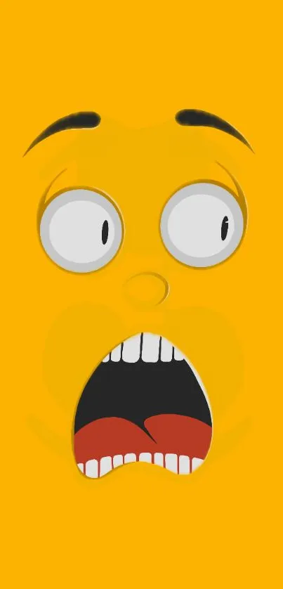 Vibrant shock emoji on a bright yellow background.