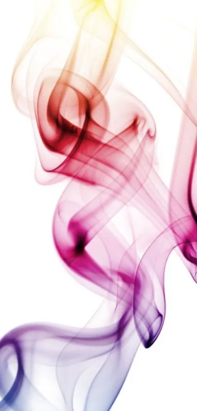 Colorful smoke art wallpaper with vibrant swirling patterns.