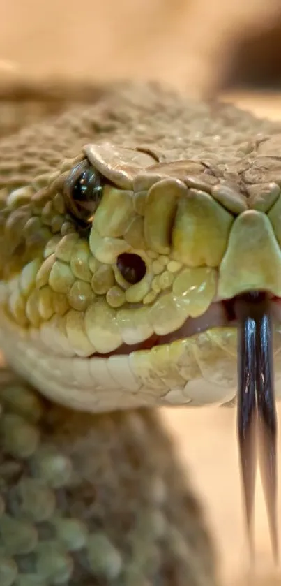 Close-up of a vibrant snake showcasing intricate scales.