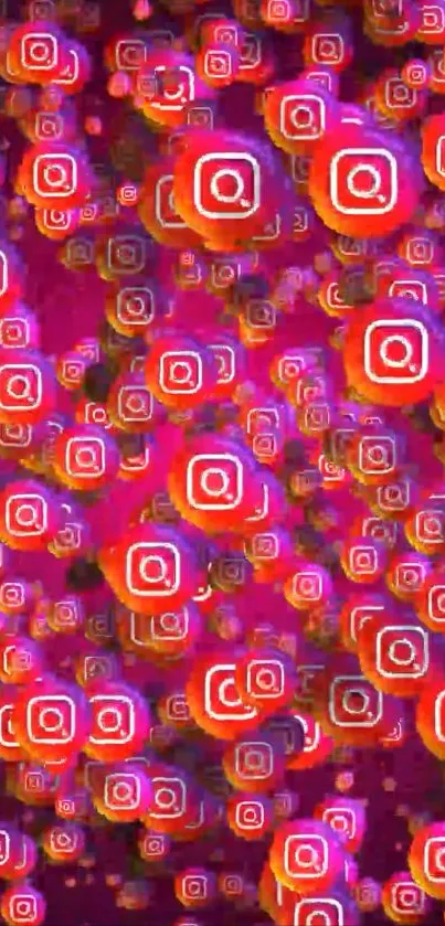 Vibrant social media icons swirling pattern wallpaper.