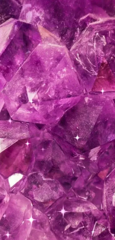 Vibrant purple crystals with a sparkling effect.