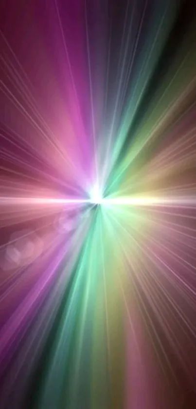 Vibrant spectrum burst wallpaper with colorful light streaks.