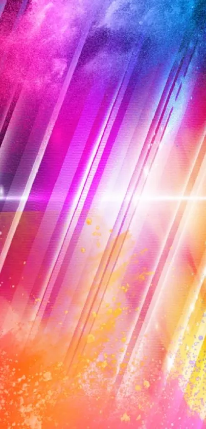 Vibrant abstract wallpaper with colorful hues and dynamic lines.