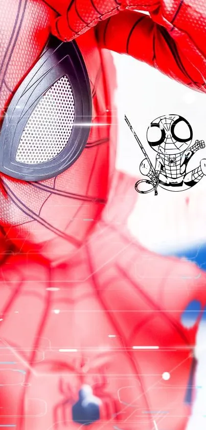 Vibrant Spider-Man wallpaper for mobile featuring comic-style design.