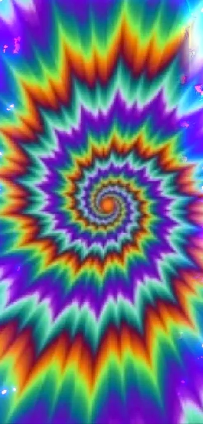 Colorful purple spiral abstract phone wallpaper with vibrant hues.
