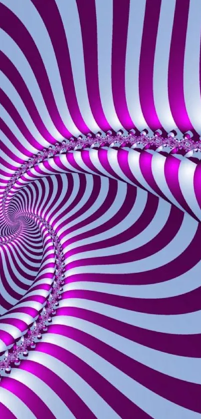 Vibrant purple and white spiral mobile wallpaper.