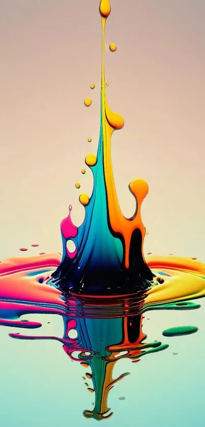 Vibrant abstract color splash with gradient.