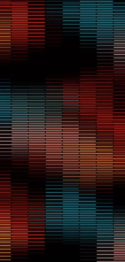 Vibrant striped abstract wallpaper design.