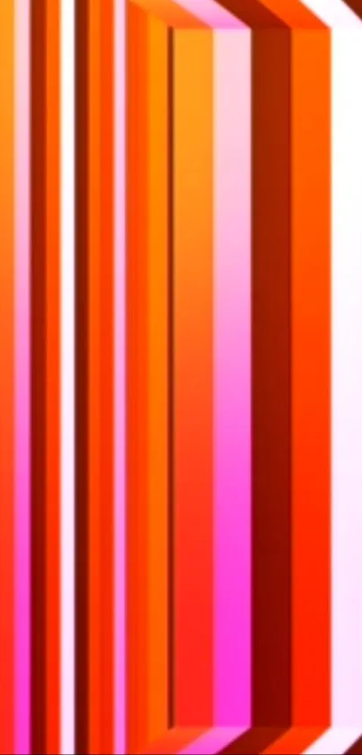 Vibrant striped wallpaper in red and orange tones for phones.