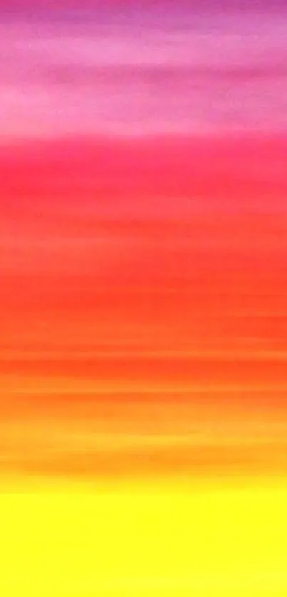 Vibrant sunset gradient wallpaper with purple, red, and yellow hues.