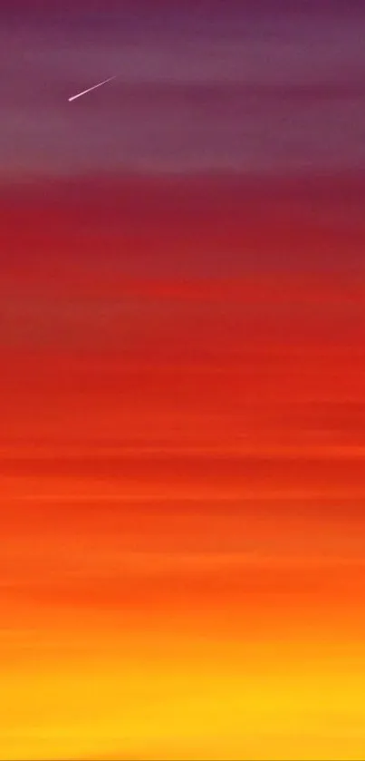 Vibrant sunset wallpaper with orange and red hues.