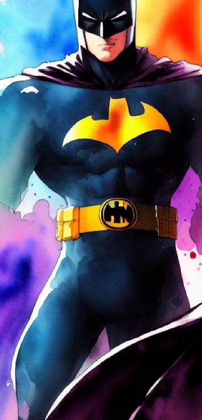 Colorful superhero art wallpaper with bold, vibrant design and dynamic action.