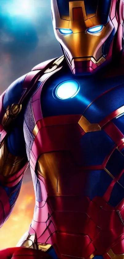 Vibrant superhero wallpaper with bold colors and dynamic design.