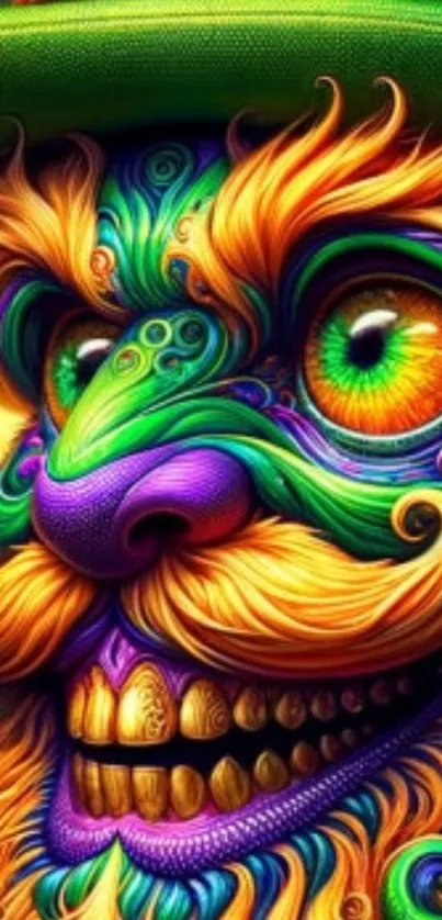 Vibrant surreal art with colorful abstract design