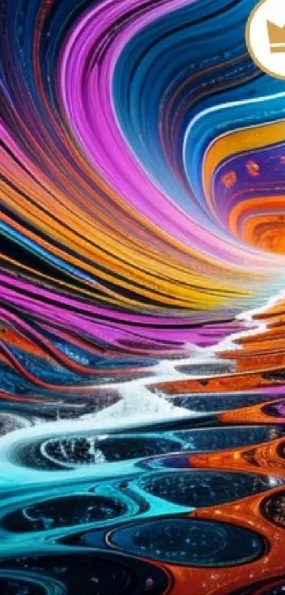 Colorful swirl abstract wallpaper design.