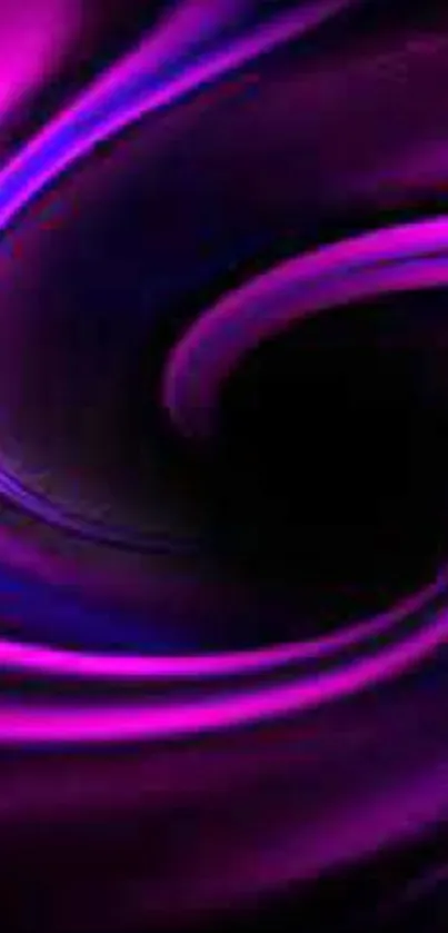 Vibrant swirling purple abstract wallpaper for mobile phones.