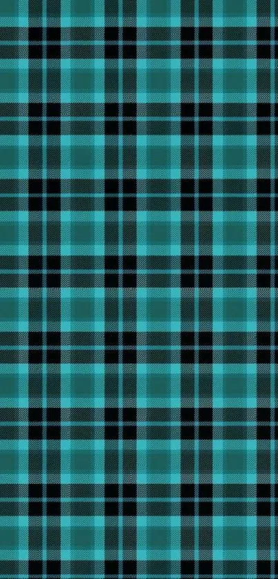 Blue plaid pattern phone wallpaper with a modern design.