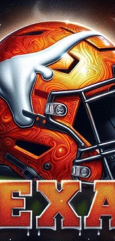 Vibrant Texas football helmet wallpaper art.