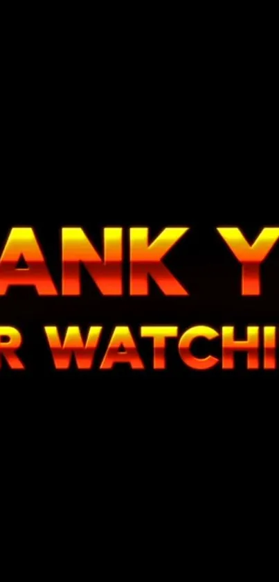 Thank You text on a black background with a glowing design.