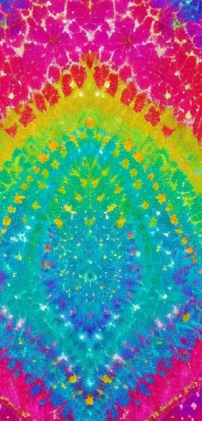 Vibrant tie-dye phone wallpaper with abstract patterns.