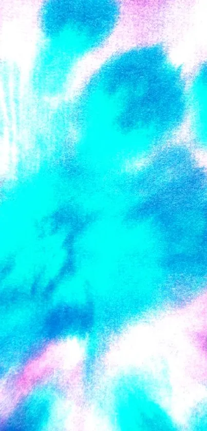 Vibrant teal and pink tie-dye mobile wallpaper.