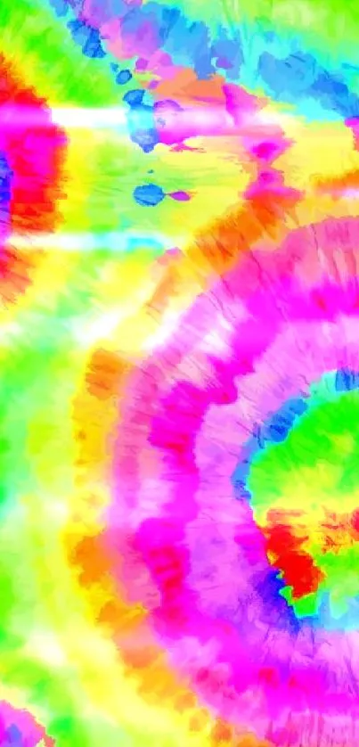 Bright and colorful tie-dye wallpaper with psychedelic patterns.