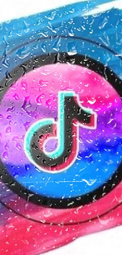 Vibrant TikTok logo with colorful background design.