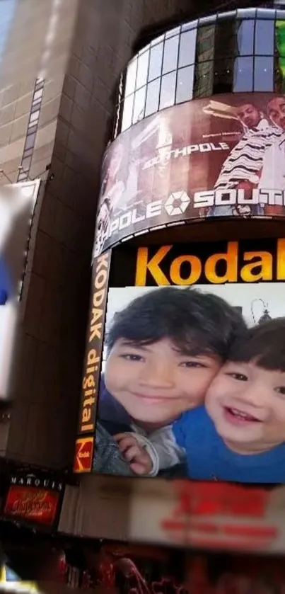 Times Square with colorful billboards and vibrant city life.