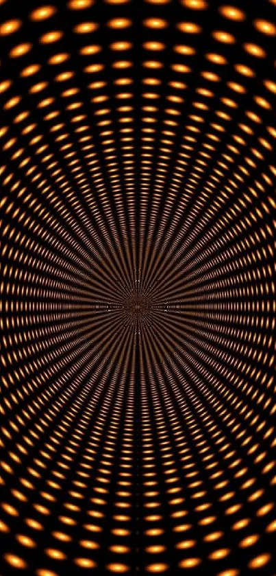 Abstract vibrant tunnel light pattern mobile wallpaper.