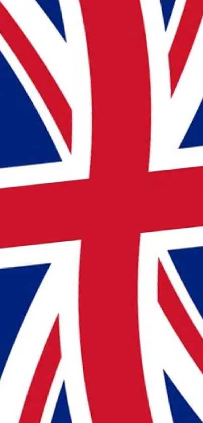 Colorful abstract Union Jack mobile wallpaper.