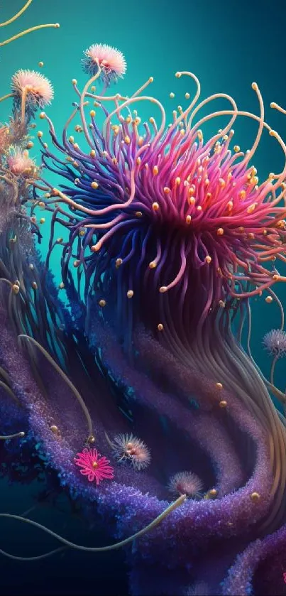 Vibrant underwater fantasy art with colorful details and imaginative design.