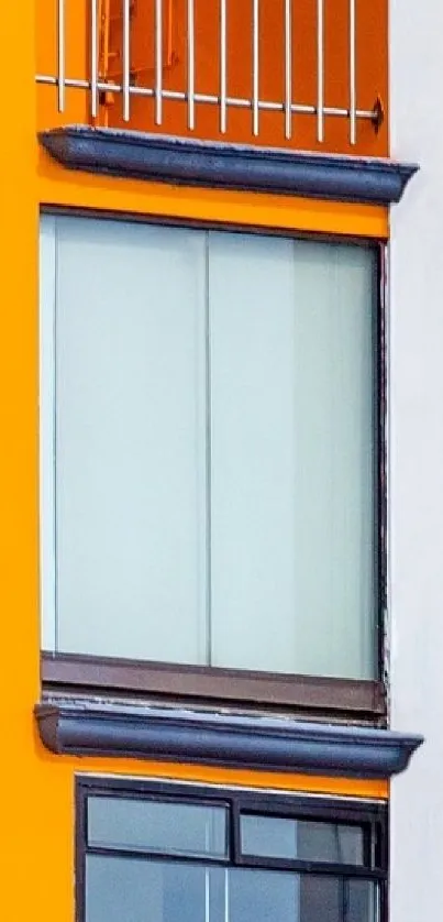 Close-up of a vibrant urban building with bold colors and modern design elements.