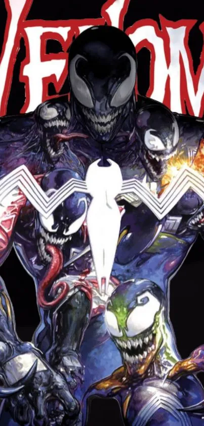 Venom comic wallpaper with a dark and vibrant design.