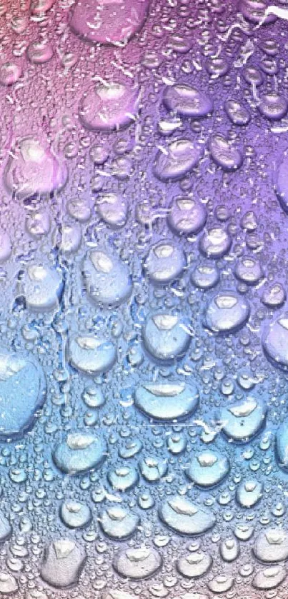 Vibrant water droplets gradient wallpaper for mobile phones.