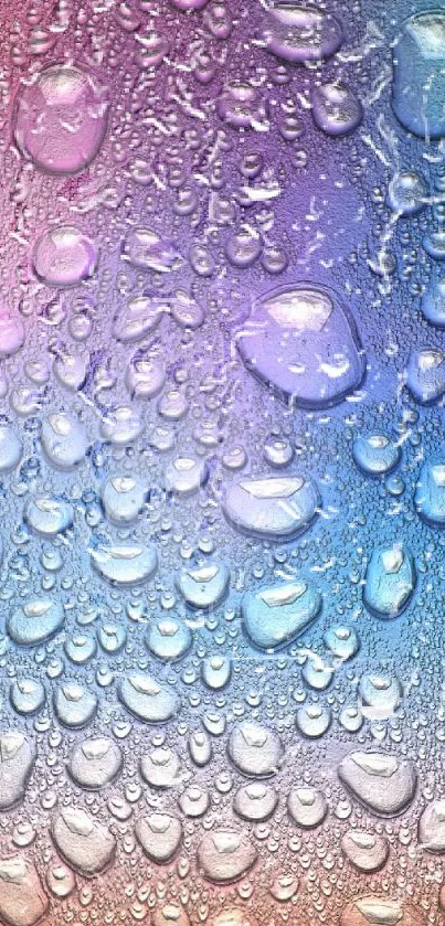 Vibrant mobile wallpaper with colorful water droplets.