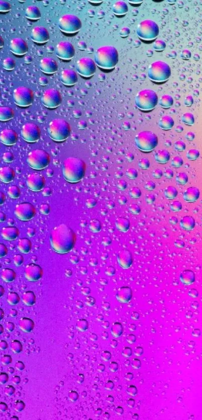 Colorful gradient wallpaper with vibrant water droplets.