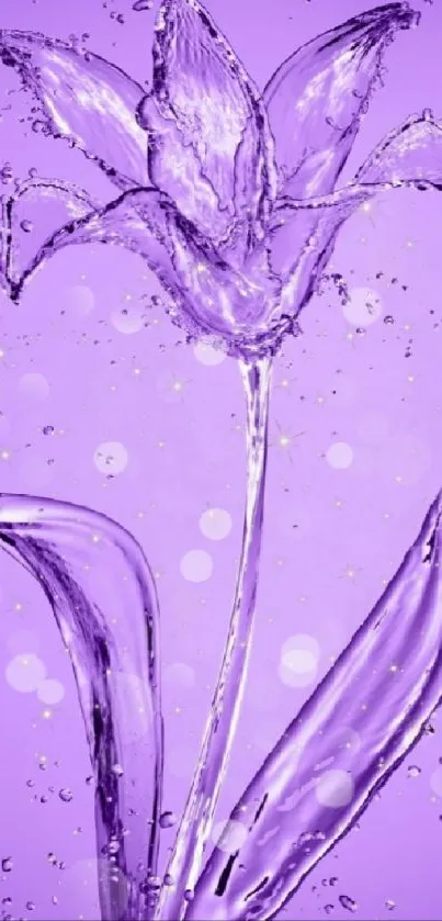 Purple water flower wallpaper with artistic flair