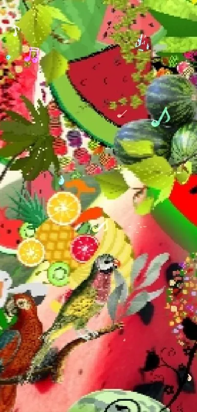 Vibrant surreal watermelon art wallpaper for mobile screens.