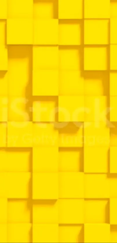 Vibrant 3D yellow blocks forming an abstract pattern in high resolution.