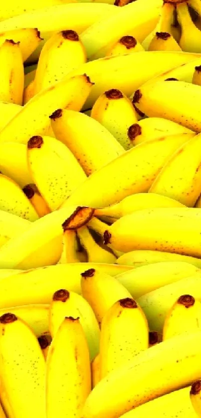 Bright yellow banana pattern wallpaper for mobile creative design.