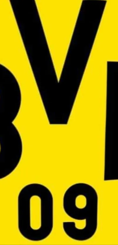 BVB 09 logo on a yellow background wallpaper.