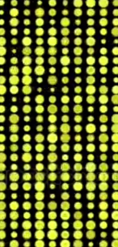 Vibrant yellow dot pattern on a dark background, perfect for mobile screens.