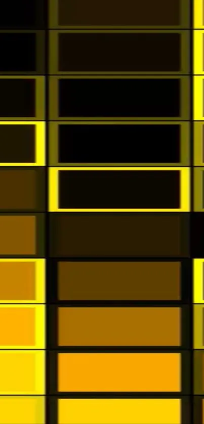 Vibrant yellow geometric grid pattern wallpaper.