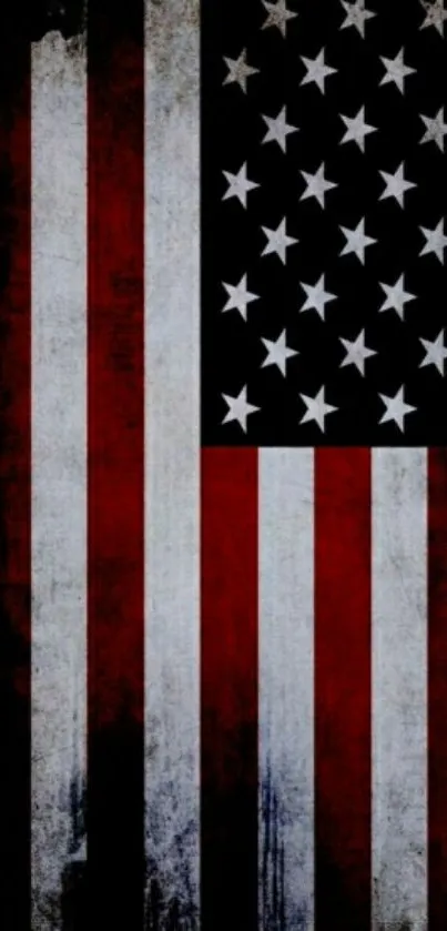 Vintage American flag wallpaper for mobile with stars and stripes.