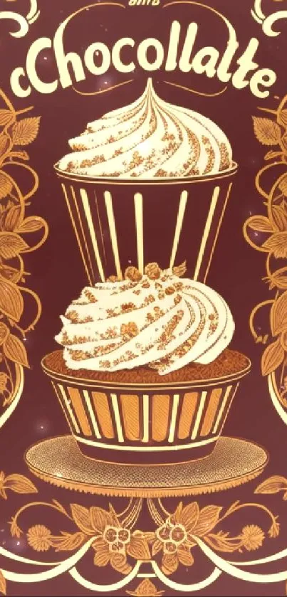 Vintage chocolate theme with floral design and ornate typography.