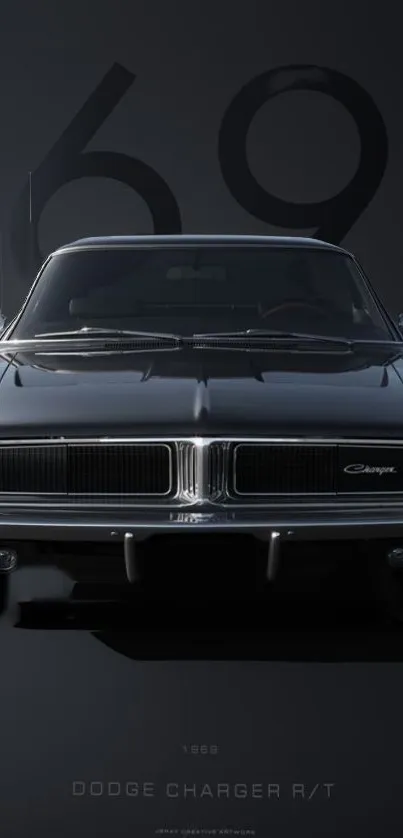 Classic 1969 Dodge Charger R/T on a dark background.