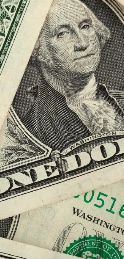 Vintage dollar bill with George Washington portrait.